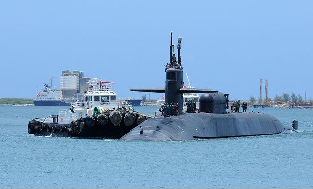 Tàu ngầm hạt nhân USS Ohio Mỹ xuất hiện ở Guam